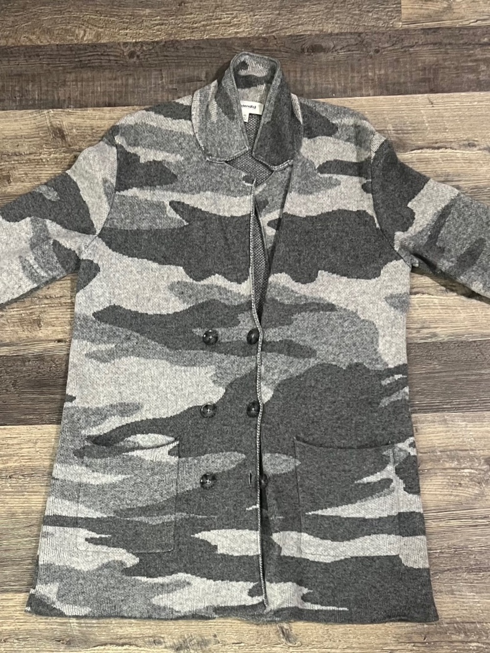 Splendid Camo Knit Sweater Coat/Cardigan - Women's XS